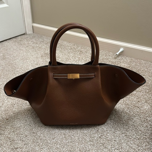 DeMellier Brown Gold Accent Tote - Picture 2 of 11